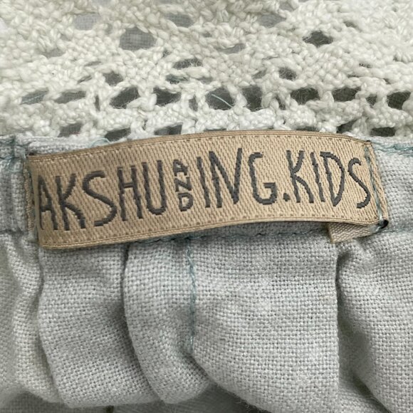 Akshu and Ing‎ Romper Overalls Tie Shoulders Gray Dots Lace Toddler Girl - Picture 3 of 10